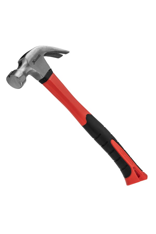 Молоток-гвоздодер optimal, 450 г, боек c магнитом, фибергласовая обрезиненная рукоятка Matrix