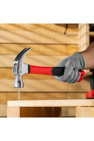 Молоток-гвоздодер optimal, 450 г, фибергласовая обрезиненная рукоятка Matrix