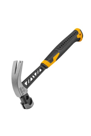 Молоток-гвоздодёр 450 г, цельнокованый,боек с магнитом, двухкомп. обрезин. рук-ка Denzel