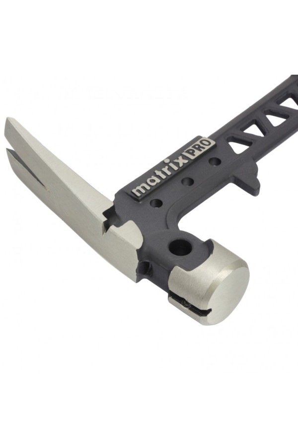 Молоток строительный, 450 г, цельнокованый, боек с магнитом, двухкомпонентная обрезиненная рукоятка Matrix Pro