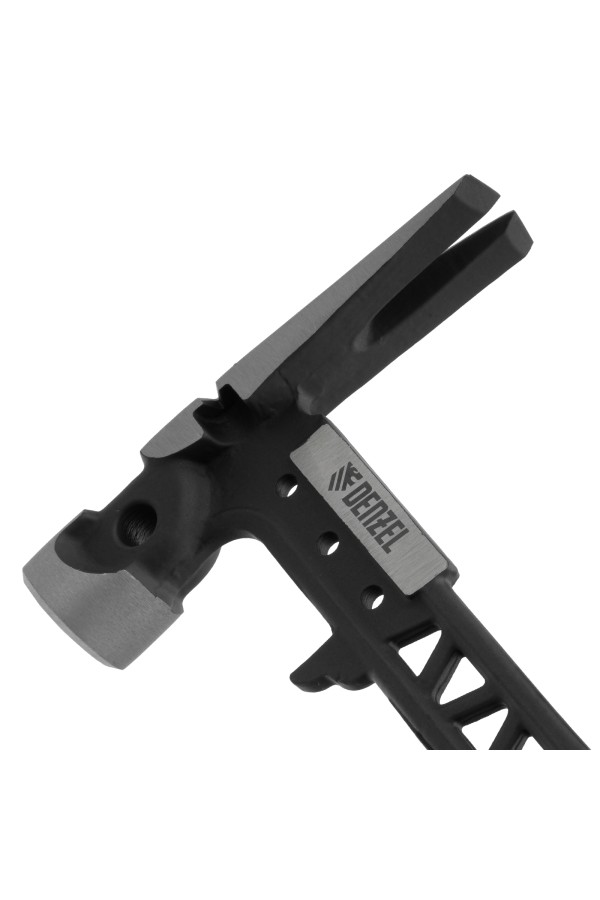 Молоток строительный 450 г, цельнокованый,боек с магнитом, двухкомп. обрезин. рук-ка Denzel