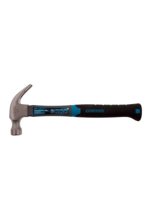 Молоток-гвоздодер, 450 г, фибергласовая трехкомпонентная рукоятка Gross