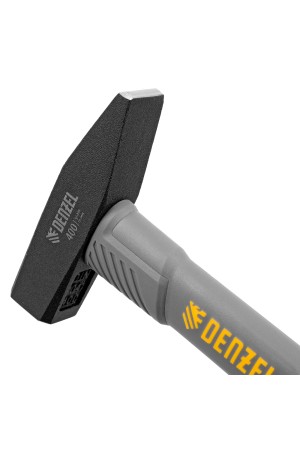 Молоток слесарный, 400 г, кованый, фибергласовая рукоятка c TPR покрытием Denzel