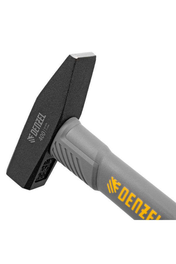 Молоток слесарный, 400 г, кованый, фибергласовая рукоятка c TPR покрытием Denzel