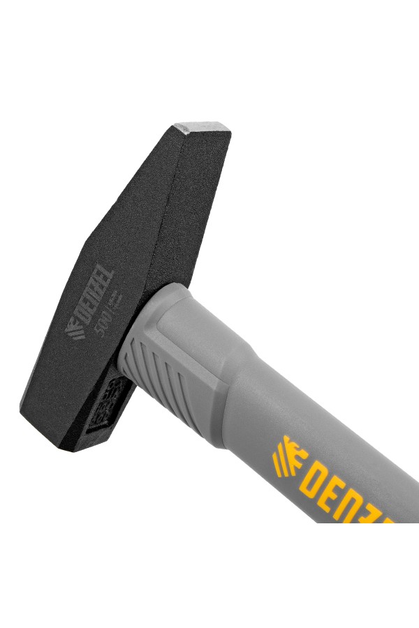 Молоток слесарный, 500 г, кованый, фибергласовая рукоятка c TPR покрытием Denzel