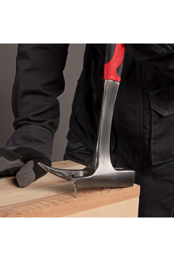 Молоток кровельщика, 600 г, цельнометаллический, двухкомпонентная рукоятка Matrix