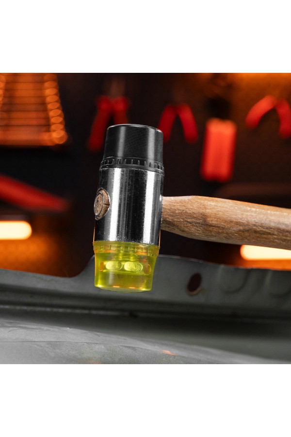 Молоток рихтовочный, бойки 35 мм, комбинированная головка, деревянная ручка Sparta