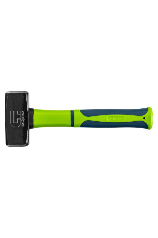 Кувалда, 1000 г, фибергласовая обрезиненная рукоятка Сибртех