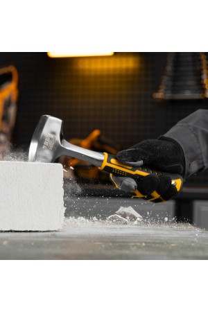 Кувалда 1 кг, цельнометаллическая, двухкомпонентная рукоятка Denzel