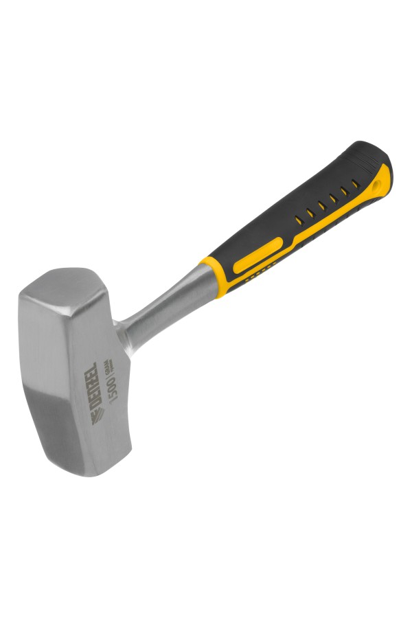 Кувалда 1,5 кг, цельнометаллическая, двухкомпонентная рукоятка Denzel