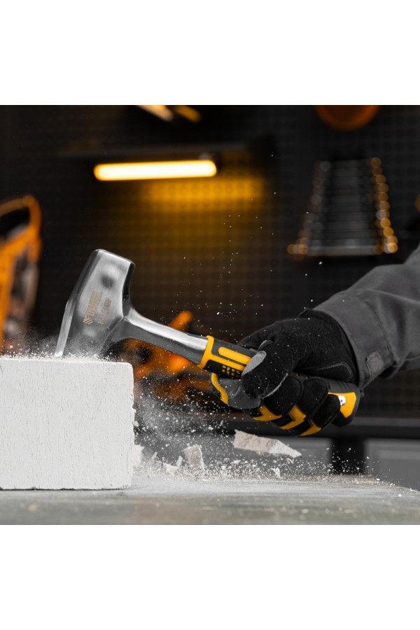 Кувалда 1,5 кг, цельнометаллическая, двухкомпонентная рукоятка Denzel