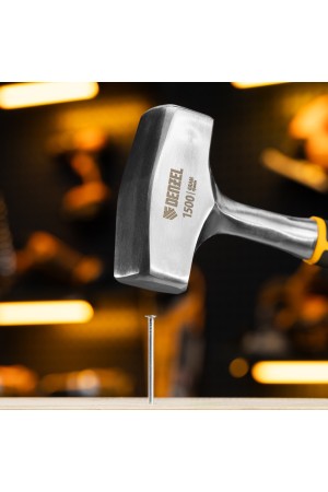 Кувалда 1,5 кг, цельнометаллическая, двухкомпонентная рукоятка Denzel