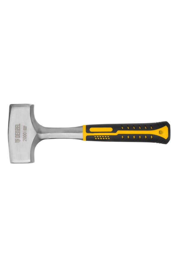 Кувалда 2 кг, цельнометаллическая, двухкомпонентная рукоятка Denzel