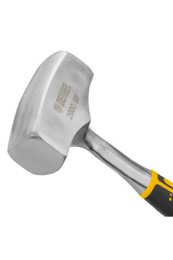 Кувалда 2 кг, цельнометаллическая, двухкомпонентная рукоятка Denzel