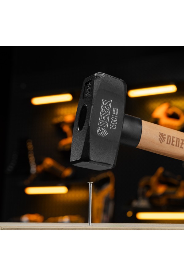 Кувалда, 1500 г, кованая головка, буковая рукоятка Denzel