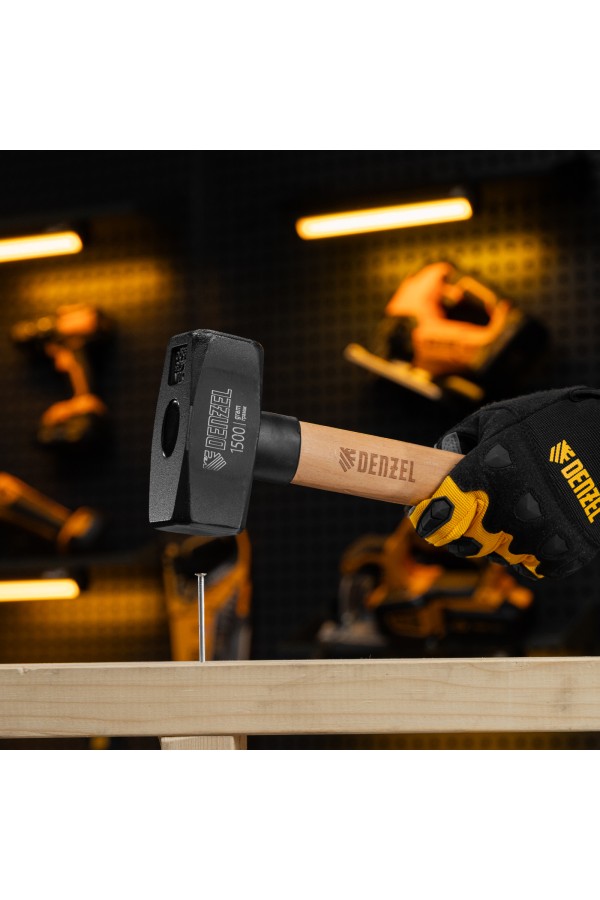 Кувалда, 1500 г, кованая головка, буковая рукоятка Denzel