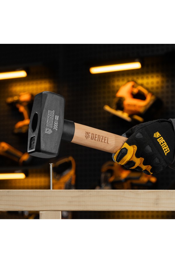 Кувалда, 2000 г, кованая головка, буковая рукоятка Denzel