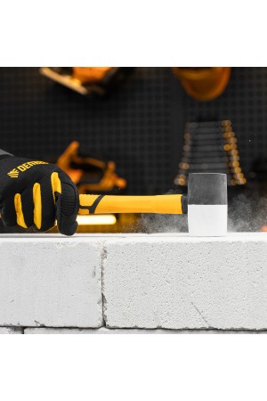 Киянка резиновая, 225 г, черно-белая, фибергласовая рукоятка c TPR покрытием Denzel