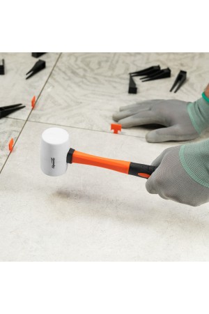 Киянка резиновая, 225 г, белая резина, фибергласовая рукоятка Sparta