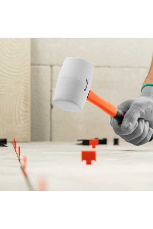 Киянка резиновая, 450 г, белая резина, фибергласовая рукоятка Sparta