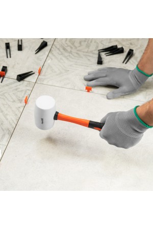 Киянка резиновая, 450 г, белая резина, фибергласовая рукоятка Sparta