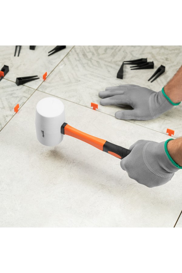 Киянка резиновая, 680 г, белая резина, фибергласовая рукоятка Sparta