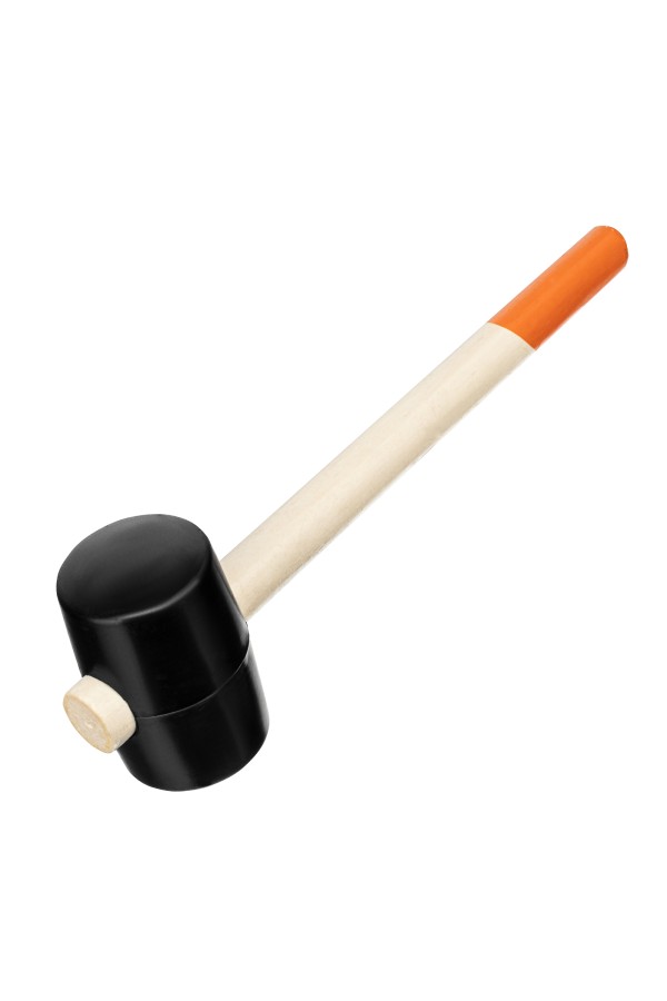 Киянка резиновая, 450 г, черная резина, деревянная рукоятка Sparta