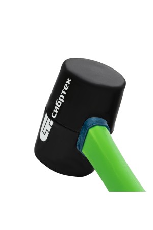 Киянка резиновая, 225 г, черная резина, фибергласовая рукоятка Сибртех