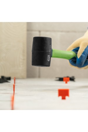 Киянка резиновая, 225 г, черная резина, фибергласовая рукоятка Сибртех