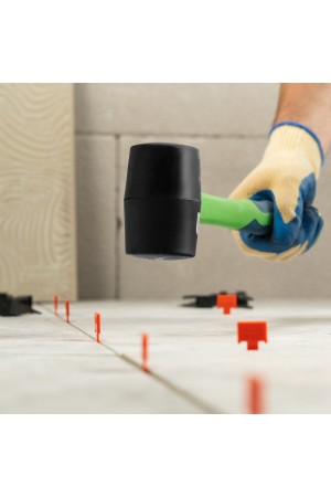 Киянка резиновая, 450 г, черная резина, фибергласовая рукоятка Сибртех