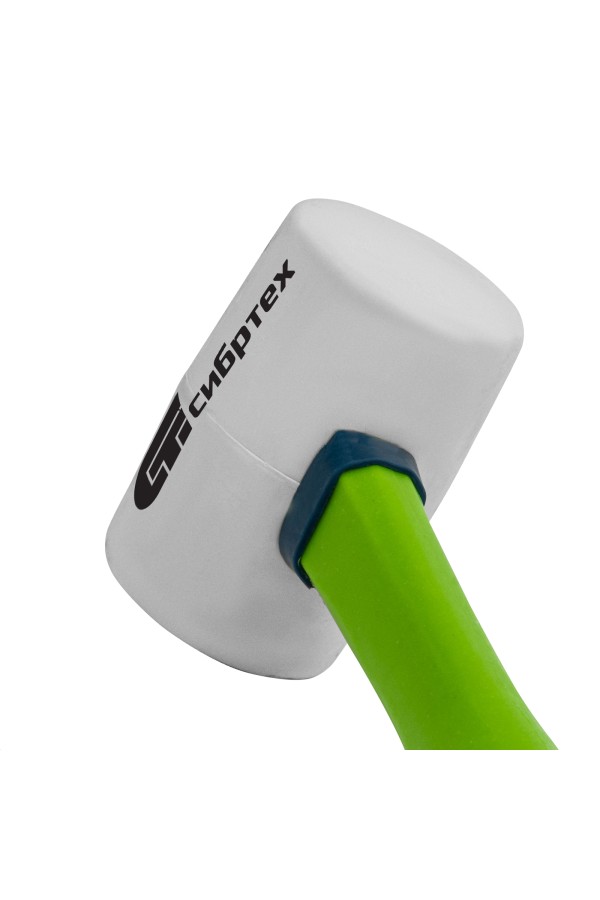 Киянка резиновая, 225 г, белая резина, фибергласовая рукоятка Сибртех