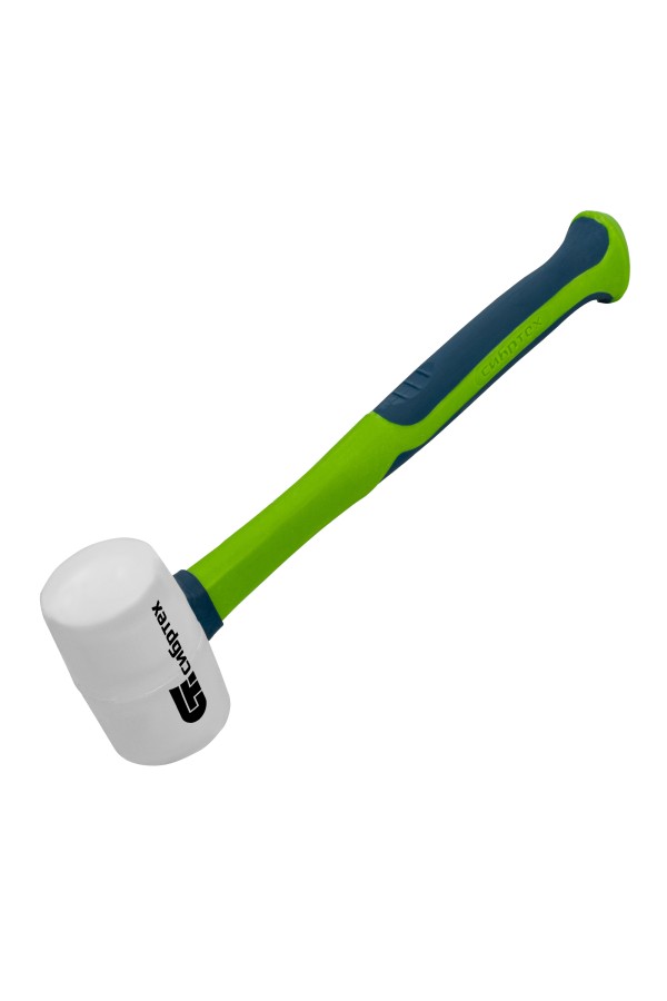 Киянка резиновая, 225 г, белая резина, фибергласовая рукоятка Сибртех