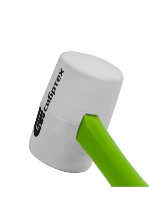 Киянка резиновая, 450 г, белая резина, фибергласовая рукоятка Сибртех