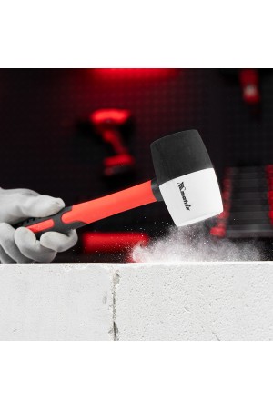 Киянка резиновая, 450 г, черно-белая резина, фибергласовая рукоятка Matrix