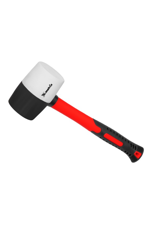 Киянка резиновая, 450 г, черно-белая резина, фибергласовая рукоятка Matrix