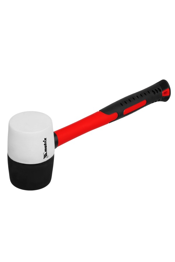 Киянка резиновая, 450 г, черно-белая резина, фибергласовая рукоятка Matrix