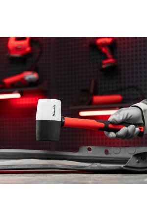 Киянка резиновая, 680 г, черно-белая резина, фибергласовая рукоятка Matrix