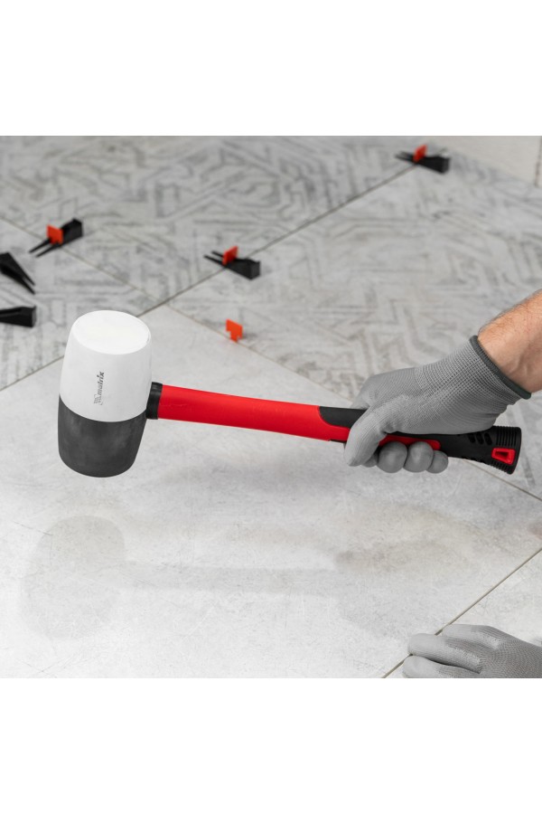 Киянка резиновая, 910 г, черно-белая резина, фибергласовая рукоятка Matrix