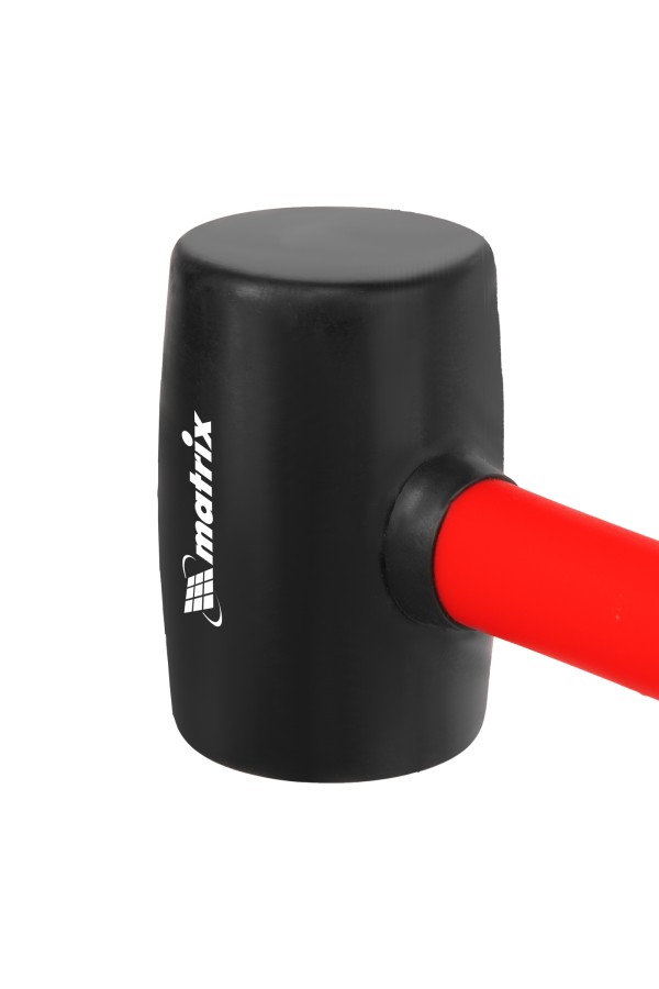 Киянка резиновая, 225 г, черная резина, фибергласовая рукоятка Matrix