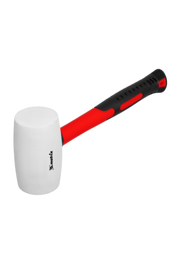Киянка резиновая, 680 г, белая резина, фибергласовая рукоятка Matrix