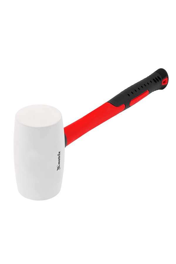 Киянка резиновая, 910 г, белая резина, фибергласовая рукоятка Matrix