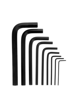 Набор ключей имбусовых HEX, 2.0-12 мм, CrV, 9 шт, оксидированные Matrix