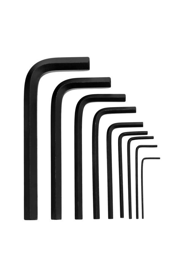 Набор ключей имбусовых HEX, 1.5-10 мм, CrV, 9 шт Matrix