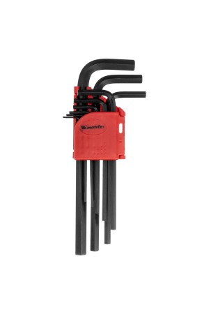 Набор ключей имбусовых HEX, 1.5-10 мм, CrV, 9 шт, удлиненные Matrix