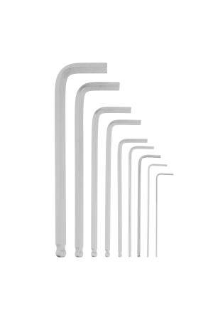 Набор ключей имбусовых HEX, 1.5-10 мм, CrV, 9 шт, удлиненные, сатин, с шаром Matrix