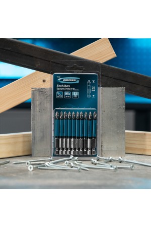 Бита PH2 х 70, сталь S2, 10 шт. Gross