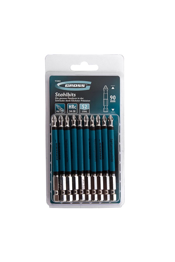 Бита PH2 х 90, сталь S2, 10 шт. Gross