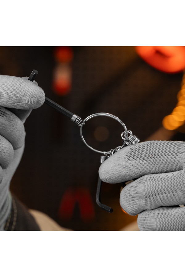 Набор ключей имбусовых HEX, 1.5-10 мм, CrV, 10 шт, оксидированные, на кольце Sparta