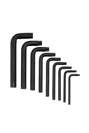 Набор ключей имбусовых Torx 9 шт: T10, 15, 20, 25, 27, 30, 40, 45, 50, оксидированные, на кольце Sparta