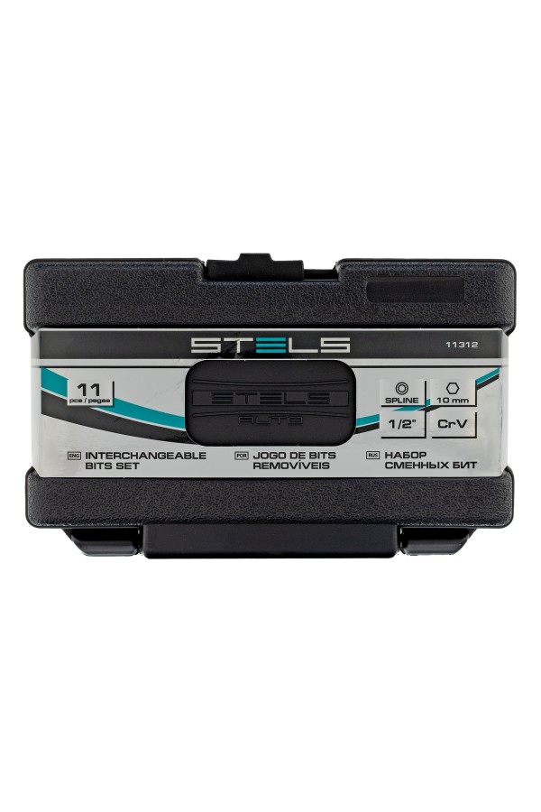 Набор бит SPLINE, шестигранный хвостовик 1/2'', CrV, 10 мм, 11 предметов Stels
